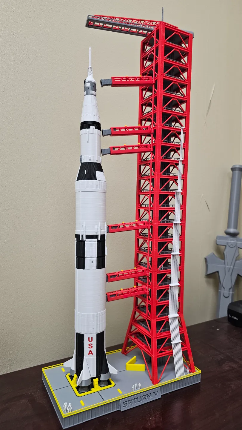 Saturn V Model Rocket Launch Tower 65cm Tall (1:200 Scale)